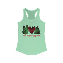 Load image into Gallery viewer, Peace Love Christmas - Women&#39;s Ideal Racerback Tank
