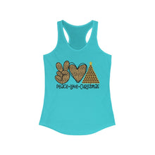 Load image into Gallery viewer, Peace Love Christmas - Women&#39;s Ideal Racerback Tank
