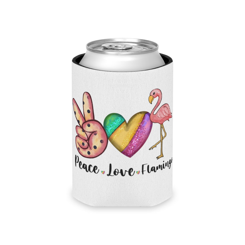 Peace Love Flamingo - Can Cooler