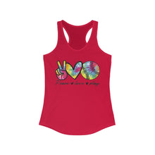 Load image into Gallery viewer, Peace Love Play - Women&#39;s Ideal Racerback Tank
