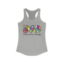 Load image into Gallery viewer, Peace Love Play - Women&#39;s Ideal Racerback Tank
