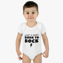 Load image into Gallery viewer, Baby Born To Rock Infant Baby Rib Bodysuit
