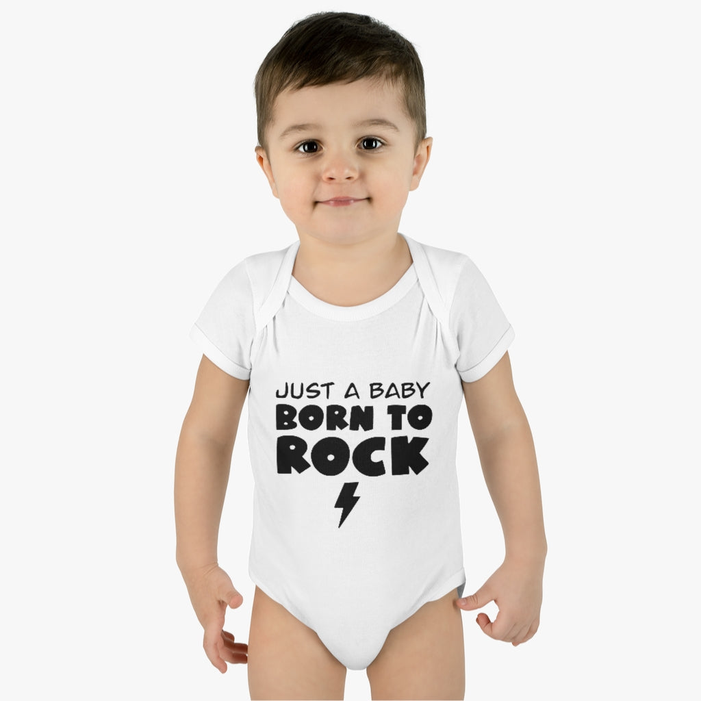 Baby Born To Rock Infant Baby Rib Bodysuit