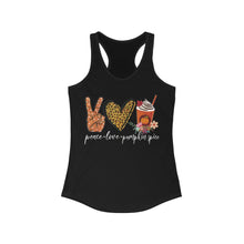 Load image into Gallery viewer, Peace Love Pumpkin Spice - Women&#39;s Ideal Racerback Tank
