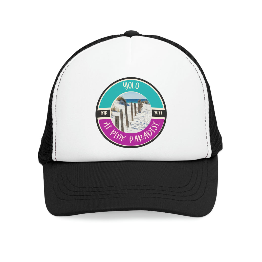 Yolo at Pink Paradise Mesh Cap