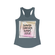 Load image into Gallery viewer, Sunrise Sunburn Sunset Repeat Women's Ideal Racerback Tank
