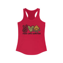 Load image into Gallery viewer, Peace Love Campfire - Women&#39;s Ideal Racerback Tank
