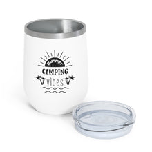 Load image into Gallery viewer, Happiness Camping Vibes 12oz Insulated Wine Tumbler
