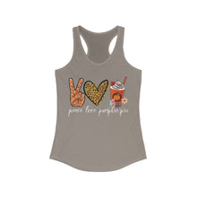 Load image into Gallery viewer, Peace Love Pumpkin Spice - Women&#39;s Ideal Racerback Tank
