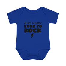 Load image into Gallery viewer, Baby Born To Rock Infant Baby Rib Bodysuit
