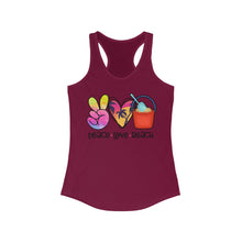 Load image into Gallery viewer, Peace Love Beach - Women&#39;s Ideal Racerback Tank
