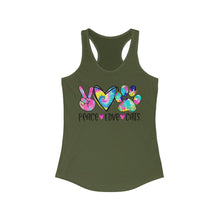 Load image into Gallery viewer, Peace Love Cats - Women&#39;s Ideal Racerback Tank
