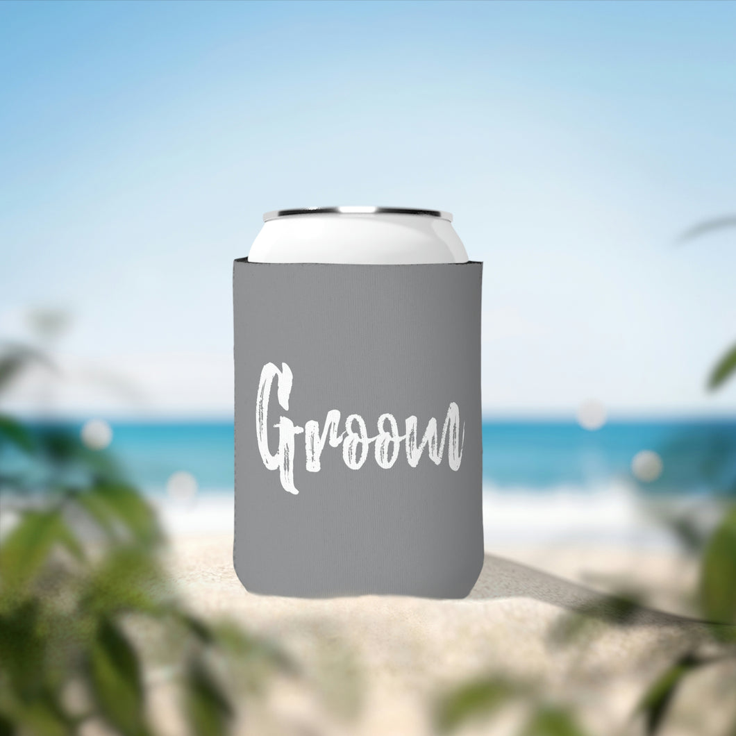 Groom (White) Can Cooler Sleeve
