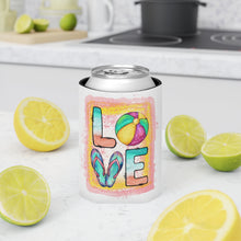 Load image into Gallery viewer, Love (Flip Flops, Beach Ball) - Can Cooler
