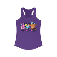 Load image into Gallery viewer, Peace Love Cows - Women&#39;s Ideal Racerback Tank
