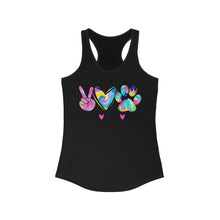 Load image into Gallery viewer, Peace Love Cats - Women&#39;s Ideal Racerback Tank
