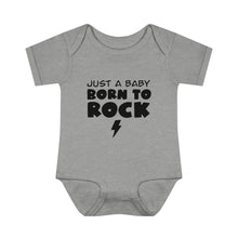 Load image into Gallery viewer, Baby Born To Rock Infant Baby Rib Bodysuit
