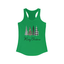 Load image into Gallery viewer, Merry Christmas with trees - Women&#39;s Ideal Racerback Tank
