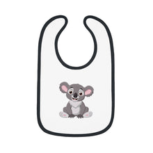 Load image into Gallery viewer, Baby Contrast Trim Jersey Bib Koala Bear
