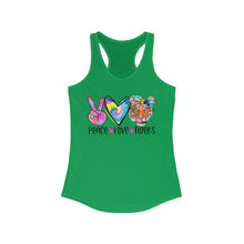 Load image into Gallery viewer, Peace Love Tigers - Women&#39;s Ideal Racerback Tank
