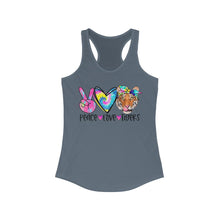 Load image into Gallery viewer, Peace Love Tigers - Women&#39;s Ideal Racerback Tank
