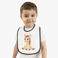 Load image into Gallery viewer, Baby Contrast Trim Jersey Bib
