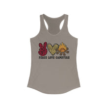 Load image into Gallery viewer, Peace Love Campfire - Women&#39;s Ideal Racerback Tank
