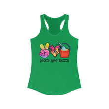 Load image into Gallery viewer, Peace Love Beach - Women&#39;s Ideal Racerback Tank
