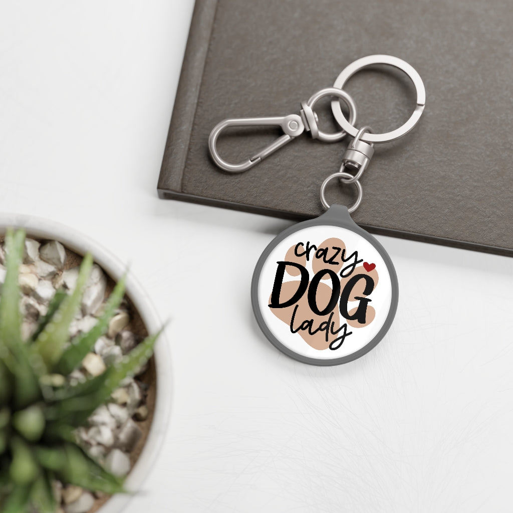 Crazy Dog Lady Key Ring