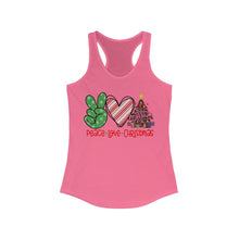 Load image into Gallery viewer, Peace Love Christmas - Women&#39;s Ideal Racerback Tank
