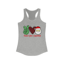 Load image into Gallery viewer, Peace Love Christmas - Women&#39;s Ideal Racerback Tank
