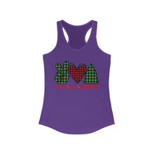 Load image into Gallery viewer, Peace Love Christmas - Women&#39;s Ideal Racerback Tank
