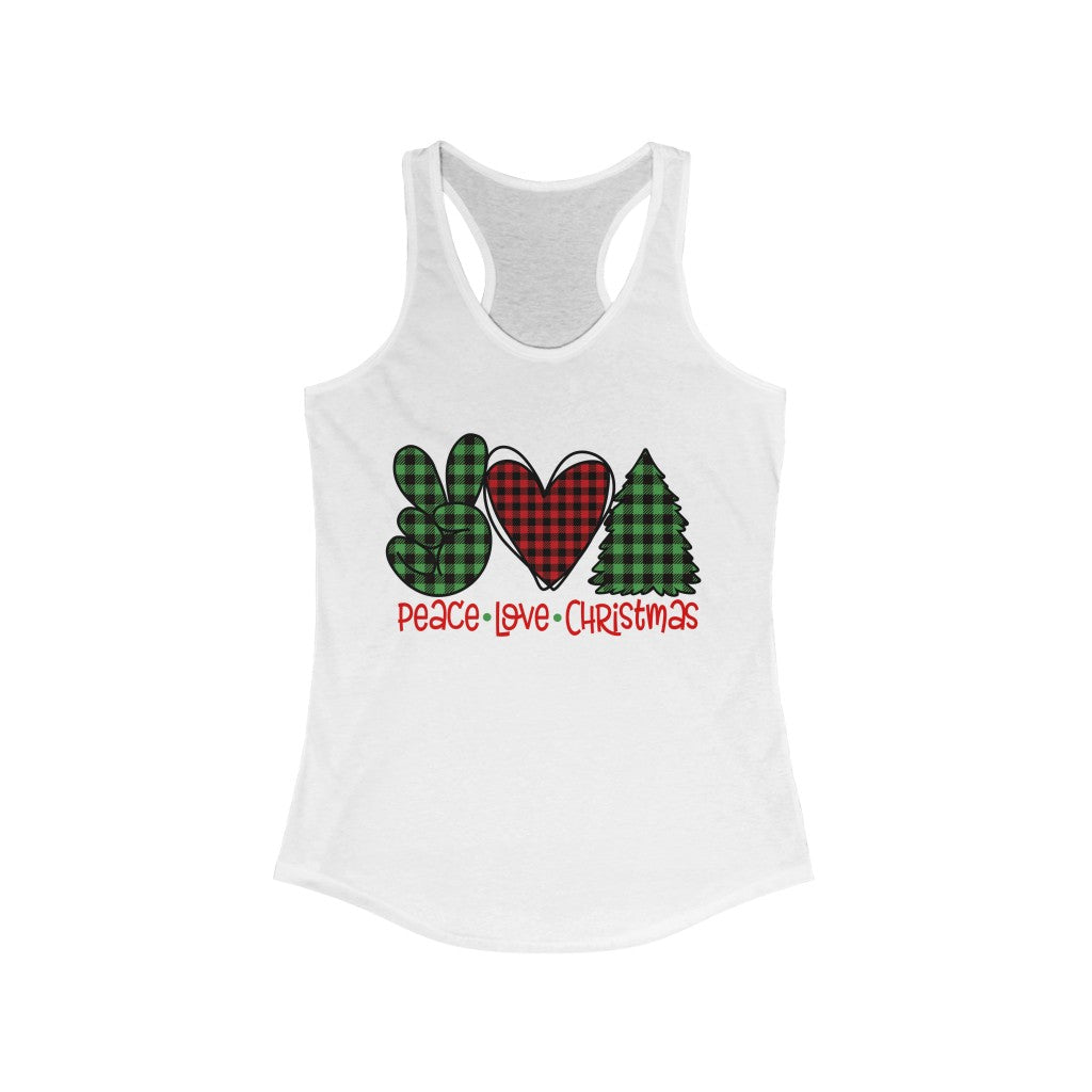 Peace Love Christmas - Women's Ideal Racerback Tank