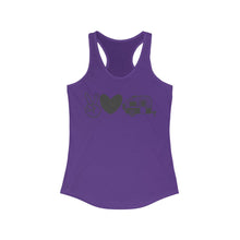 Load image into Gallery viewer, Peace Love Camping - Women&#39;s Ideal Racerback Tank
