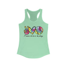 Load image into Gallery viewer, Peace Love Play - Women&#39;s Ideal Racerback Tank
