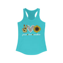 Load image into Gallery viewer, Peace Love Sunshine - Women&#39;s Ideal Racerback Tank
