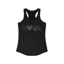 Load image into Gallery viewer, Peace Love Camping - Women&#39;s Ideal Racerback Tank
