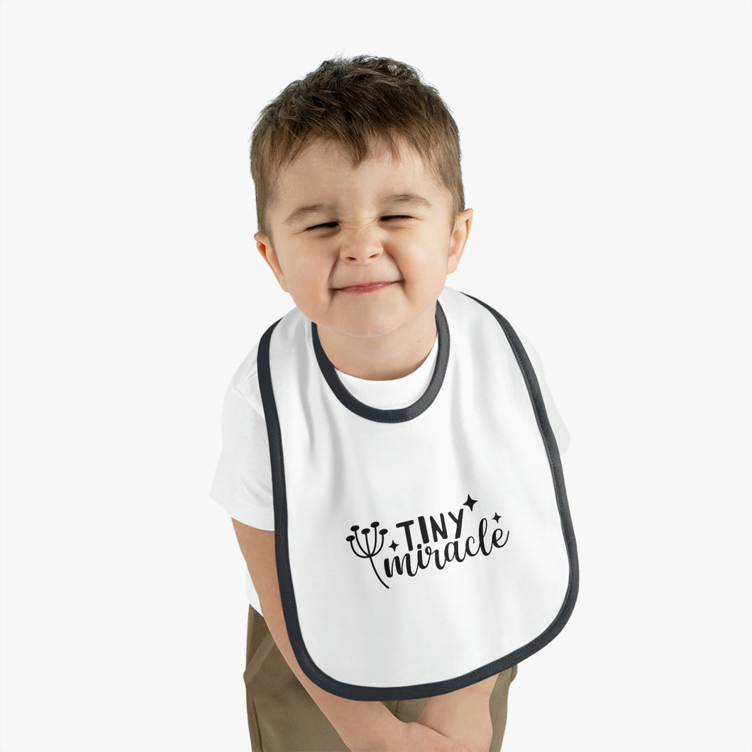 Tiny miracle Baby Contrast Trim Jersey Bib