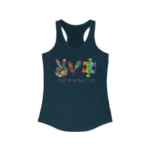 Load image into Gallery viewer, Peace Love Autism - Women&#39;s Ideal Racerback Tank
