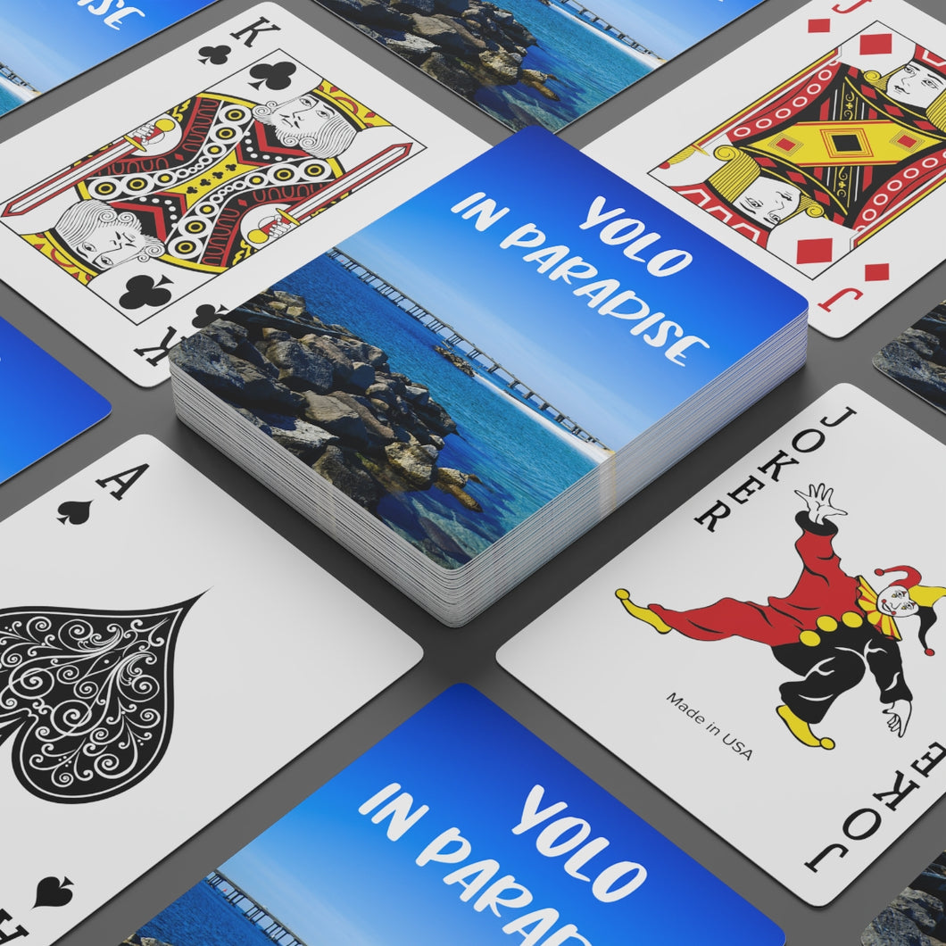 Yolo in Paradise Custom Poker Cards