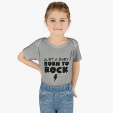 Load image into Gallery viewer, Baby Born To Rock Infant Baby Rib Bodysuit
