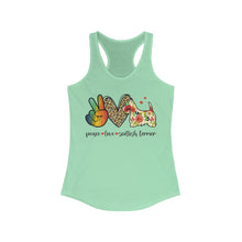 Load image into Gallery viewer, Peace Love Scottish Terrier - Women&#39;s Ideal Racerback Tank
