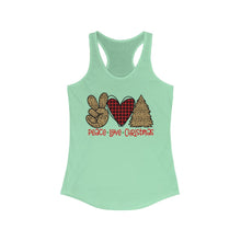 Load image into Gallery viewer, Peace Love Christmas - Women&#39;s Ideal Racerback Tank
