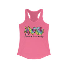 Load image into Gallery viewer, Peace Love Play - Women&#39;s Ideal Racerback Tank
