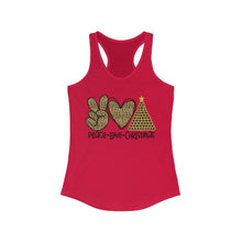 Load image into Gallery viewer, Peace Love Christmas - Women&#39;s Ideal Racerback Tank
