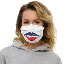 Load image into Gallery viewer, Lips - Red White and Blue Lips 1 - Premium face mask
