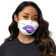 Load image into Gallery viewer, Glitter Lip Purple 2 - Premium face mask
