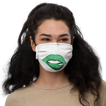 Load image into Gallery viewer, Glitter Lip Green - Premium face mask
