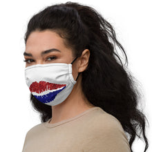 Load image into Gallery viewer, Lips - Red White and Blue Lips 3 - Premium face mask
