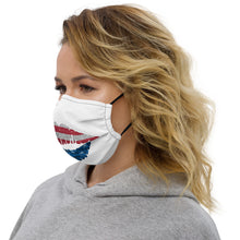 Load image into Gallery viewer, Lips - Red White and Blue Lips 5 - Premium face mask
